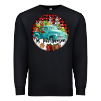 Black Tis The Season Truck Premium Sweatshirt - FaDigitalArtStudio