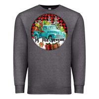 Charcoal Heather Tis The Season Truck Premium Sweatshirt - FaDigitalArtStudio