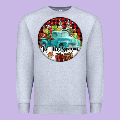 Tis The Season Truck Premium Sweatshirt Designed By Fadigitalartstudio
