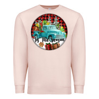 Pale Pink Tis The Season Truck Premium Sweatshirt - FaDigitalArtStudio