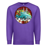 Purple Tis The Season Truck Premium Sweatshirt - FaDigitalArtStudio