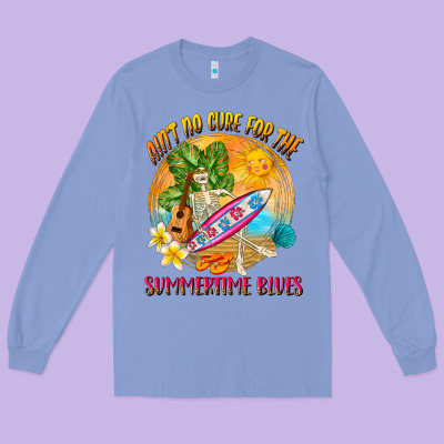 Ain't No Cure For The Summertime Blues Long Sleeve Tee Designed By Nancycooperartshop