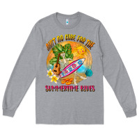 Heather Grey Ain't no cure for the summertime blues Long Sleeve Tee - NancyCooperArtShop