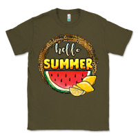 Army Green hello summer watermelon Classic Tee - JahusDesignShop