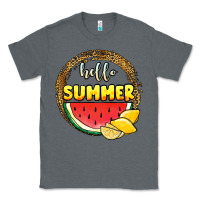 Charcoal Heather hello summer watermelon Classic Tee - JahusDesignShop