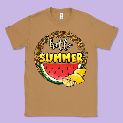 Hello Summer Watermelon Classic Tee Designed By Jahusdesignshop