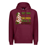 Burgundy Tree tops glisten and children listen to nothing Premium Hoodie - RanaPortraitStore