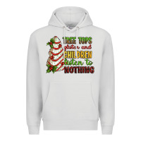 Dove Grey Tree tops glisten and children listen to nothing Premium Hoodie - RanaPortraitStore