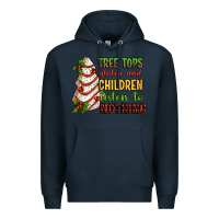 Navy Tree tops glisten and children listen to nothing Premium Hoodie - RanaPortraitStore