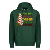 Sports Green Tree tops glisten and children listen to nothing Premium Hoodie - RanaPortraitStore
