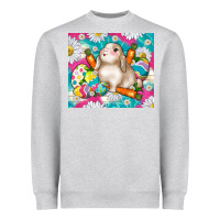 Heather Grey easter day rabbit Heavyweight Sweatshirt - TumblerDesignByShophia