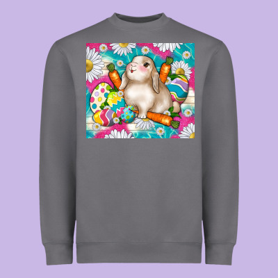 Easter Day Rabbit Heavyweight Sweatshirt Designed By Tumblerdesignbyshophia