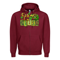 Burgundy St. Patrick's Kiss me i am irish Zipper Hoodie - OliviaCreatesArt