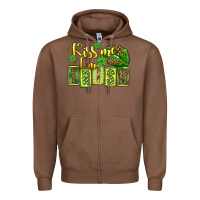 Chestnut St. Patrick's Kiss me i am irish Zipper Hoodie - OliviaCreatesArt