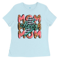Baby Blue cheer mom Ladies Tee - MaliasSmallBusiness