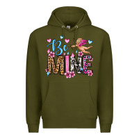 Army Green be mine valentine's day Premium Hoodie - OliviaCreatesArt