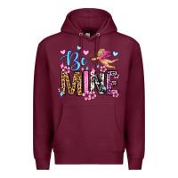 Burgundy be mine valentine's day Premium Hoodie - OliviaCreatesArt