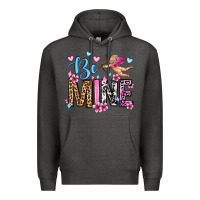 Charcoal Heather be mine valentine's day Premium Hoodie - OliviaCreatesArt