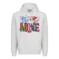 Dove Grey be mine valentine's day Premium Hoodie - OliviaCreatesArt