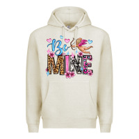 Oatmeal Heather be mine valentine's day Premium Hoodie - OliviaCreatesArt