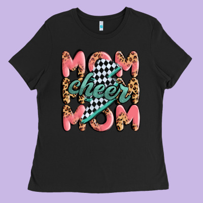 Cheer Mom Ladies Tee Designed By Maliassmallbusiness