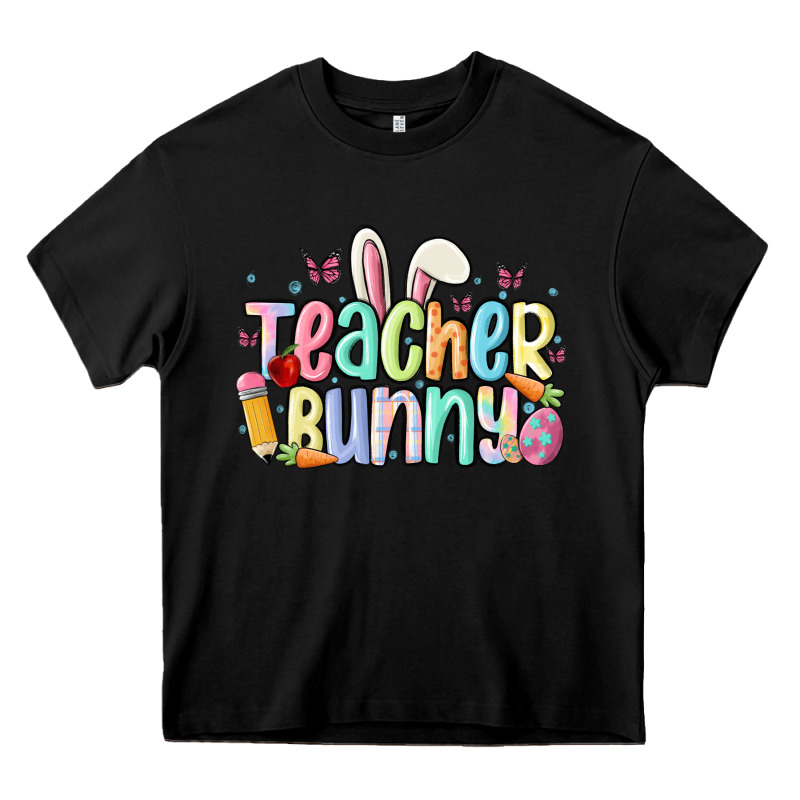 Teacher Bunny Heavy Core Tee by MaliasSmallBusiness | Teevron