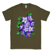 Army Green Mayflower Plant Illustrations Classic Tee - LillyAllenDesigns