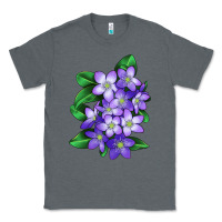 Charcoal Heather Mayflower Plant Illustrations Classic Tee - LillyAllenDesigns