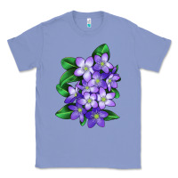 Colony Blue Mayflower Plant Illustrations Classic Tee - LillyAllenDesigns