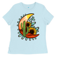 Baby Blue Desert Moon Ladies Tee - Jasminsmagicworld