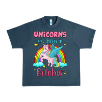Midnight Navy unicorns are born in october Urban Heavy Tee - Jasminsmagicworld