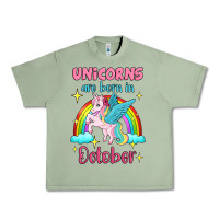 Oil Green unicorns are born in october Urban Heavy Tee - Jasminsmagicworld