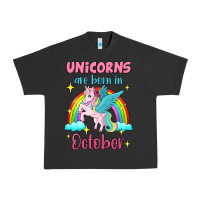 Pigment Black unicorns are born in october Urban Heavy Tee - Jasminsmagicworld