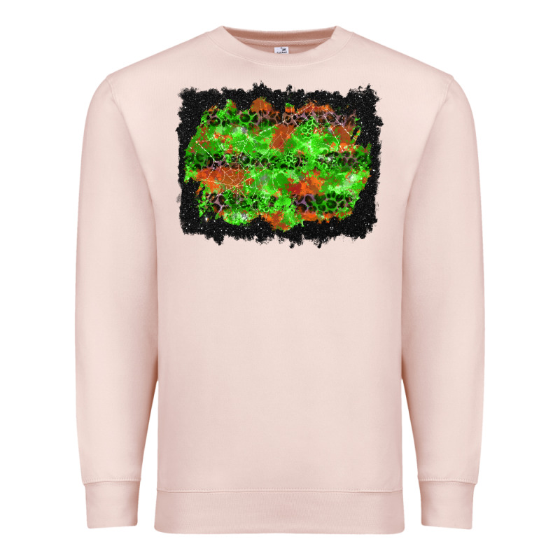 Halloween Leopard Lines Background Premium Sweatshirt by BundleAndBundleShop | Teevron