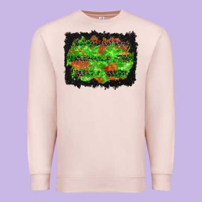 Halloween Leopard Lines Background Premium Sweatshirt Designed By Bundleandbundleshop