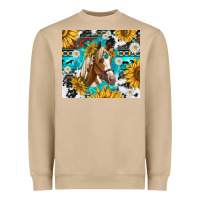 Mushroom cowhide aztec horse Heavyweight Sweatshirt - TumblerDesignByShophia