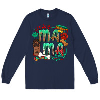 Navy Dog Mama Long Sleeve Tee - texasbilliewilder