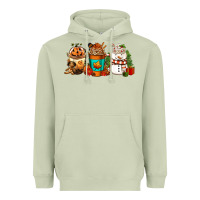 Matcha Halloween thanksgiving christmas coffee cups Heavyweight Hoodie - FaDigitalArtStudio
