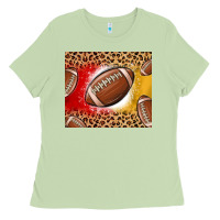 Matcha team color red and gold football Ladies Tee - MaliasSmallBusiness