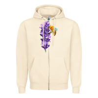 Sandshell honey bee with lavender fa element Zipper Hoodie - FaDigitalArtStudio