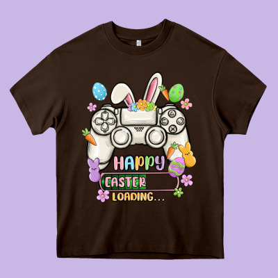 Easter Gamer Heavy Core Tee Designed By Maliassmallbusiness