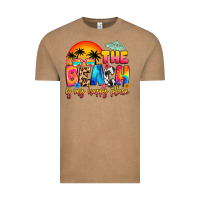 Vintage Coffee the beach is my happy place Vintage Tee - Artiststas