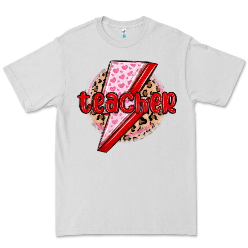 Teacher Lightning Bolt Valentines Day Premium Tee by MaliasSmallBusiness | Teevron