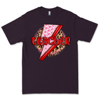 Plum teacher lightning bolt valentines day Premium Tee - MaliasSmallBusiness