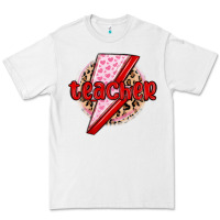 White teacher lightning bolt valentines day Premium Tee - MaliasSmallBusiness
