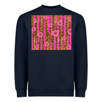 Navy glitter pink stripe leopard pattern with flowers Heavyweight Sweatshirt - TumblerDesignByShophia