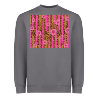 Storm glitter pink stripe leopard pattern with flowers Heavyweight Sweatshirt - TumblerDesignByShophia