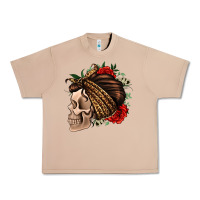 Leopard Bandana And Roses Skull Urban Heavy Tee | Teevron