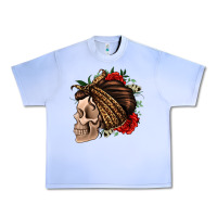 Grape Ice leopard bandana and roses skull Urban Heavy Tee - Jasminsmagicworld