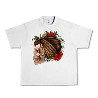 Lunar Rock leopard bandana and roses skull Urban Heavy Tee - Jasminsmagicworld